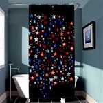 America Usa Map Stars Vector  Shower Curtain 36  x 72  (Stall)  Curtain(36 X72 ) - 33.26 x66.24  Curtain(36 X72 )