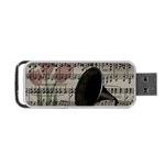 Vintage music design Portable USB Flash (One Side) Front