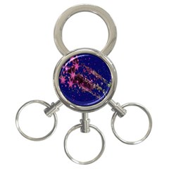 Stars Abstract Shine Spots Lines 3-ring Key Chains by Simbadda