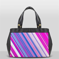 Line Obliquely Pink Office Handbags (2 Sides)  by Simbadda