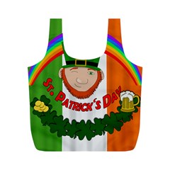 St  Patricks Day  Full Print Recycle Bags (m)  by Valentinaart