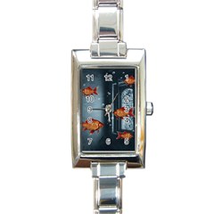 Natural Habitat Rectangle Italian Charm Watch by Valentinaart