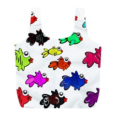 Fishes Marine Life Swimming Water Full Print Recycle Bags (l)  by Simbadda