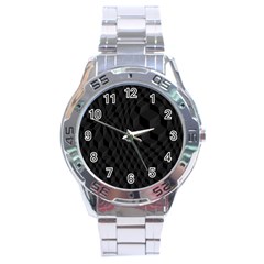 Pattern Dark Texture Background Stainless Steel Analogue Watch by Simbadda