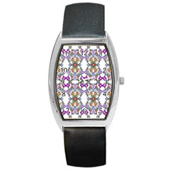 Floral Ornament Baby Girl Design Barrel Style Metal Watch by Simbadda