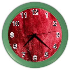 Red Background Texture Color Wall Clocks by Simbadda