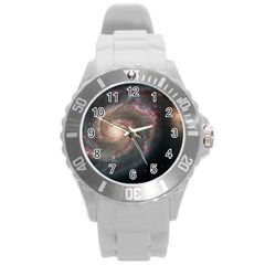 Whirlpool Galaxy And Companion Round Plastic Sport Watch (l) by SpaceShop