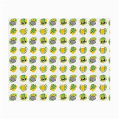 St Patrick S Day Background Symbols Small Glasses Cloth (2-side) by Simbadda