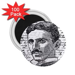 Nikola Tesla 2 25  Magnets (100 Pack)  by Valentinaart