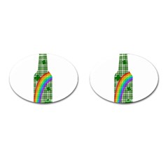 St  Patricks Day - Bottle Cufflinks (oval) by Valentinaart