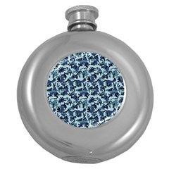 Navy Camouflage Round Hip Flask (5 Oz) by sifis