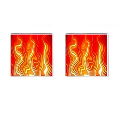 Fire Flames Abstract Background Cufflinks (square) by Simbadda