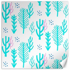 Forest Drop Blue Pink Polka Circle Canvas 16  X 16   by Mariart