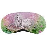 Wonderful Unicorn With Foal On A Mushroom Sleeping Masks Front