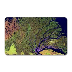 Lena River Delta A Photo Of A Colorful River Delta Taken From A Satellite Magnet (rectangular) by Simbadda