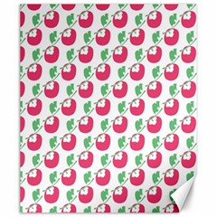 Fruit Pink Green Mangosteen Canvas 20  X 24   by Mariart