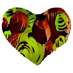 Neutral Abstract Picture Sweet Shit Confectioner Large 19  Premium Heart Shape Cushions by Nexatart