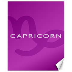 Zodiac Capricorn Purple Canvas 11  X 14   by Mariart