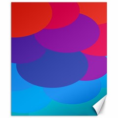 Circles Colorful Balloon Circle Purple Blue Red Orange Canvas 8  X 10  by Mariart