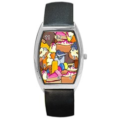 Sweet Stuff Digitally Food Barrel Style Metal Watch by Nexatart