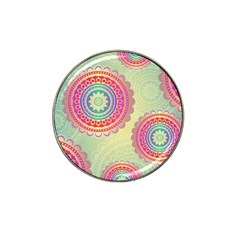 Abstract Geometric Wheels Pattern Hat Clip Ball Marker (4 Pack) by LovelyDesigns4U