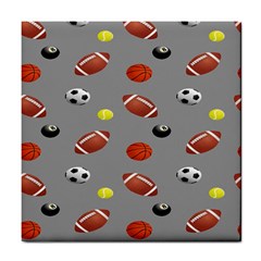 Balltiled Grey Ball Tennis Football Basketball Billiards Tile Coasters by Mariart