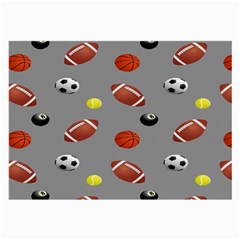 Balltiled Grey Ball Tennis Football Basketball Billiards Large Glasses Cloth by Mariart