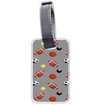 Balltiled Grey Ball Tennis Football Basketball Billiards Luggage Tags (Two Sides) Front