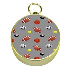 Balltiled Grey Ball Tennis Football Basketball Billiards Gold Compasses by Mariart