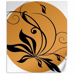 Black Brown Floral Symbol Canvas 20  X 24   by Mariart