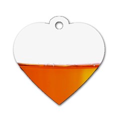 The Wine Bubbles Background Dog Tag Heart (one Side) by Nexatart