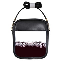 Bubbles In Red Wine Girls Sling Bags by Nexatart