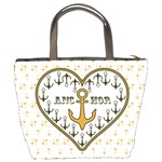 Anchor Heart Bucket Bags Back