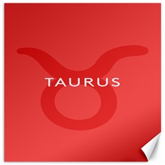 Zodizc Taurus Red Canvas 12  X 12   by Mariart