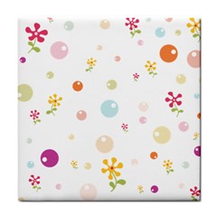 Flower Floral Star Balloon Bubble Tile Coasters by Mariart