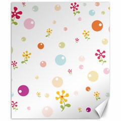 Flower Floral Star Balloon Bubble Canvas 8  X 10  by Mariart