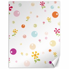 Flower Floral Star Balloon Bubble Canvas 12  X 16   by Mariart