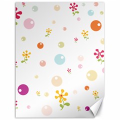 Flower Floral Star Balloon Bubble Canvas 18  X 24   by Mariart