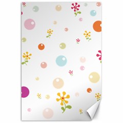 Flower Floral Star Balloon Bubble Canvas 20  X 30   by Mariart