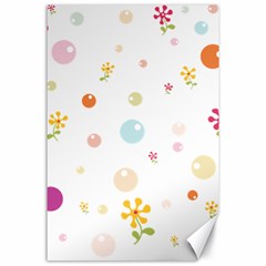 Flower Floral Star Balloon Bubble Canvas 24  X 36  by Mariart