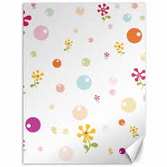 Flower Floral Star Balloon Bubble Canvas 36  X 48   by Mariart