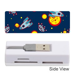 Rocket Ufo Moon Star Space Planet Blue Circle Memory Card Reader (stick)  by Mariart