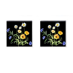 Flowers Of The Field Cufflinks (square) by Nexatart