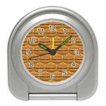 Delicious Burger Pattern Travel Alarm Clocks Front