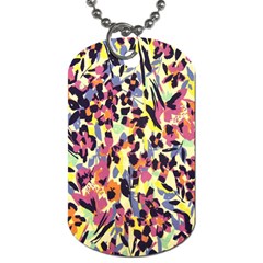 French Crepe Colour Pink Dog Tag (one Side) by Mariart