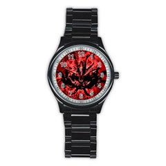 Scary Background Stainless Steel Round Watch by dflcprints