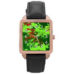 Colors Rose Gold Leather Watch  by Valentinaart