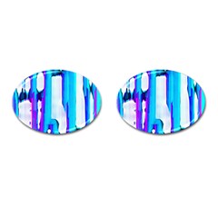 Blue Watercolors               Cufflinks (oval) by LalyLauraFLM