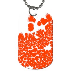 Red Spot Paint White Polka Dog Tag (one Side) by Mariart