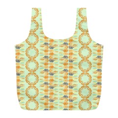 Ethnic Orange Pattern Full Print Recycle Bags (l)  by linceazul